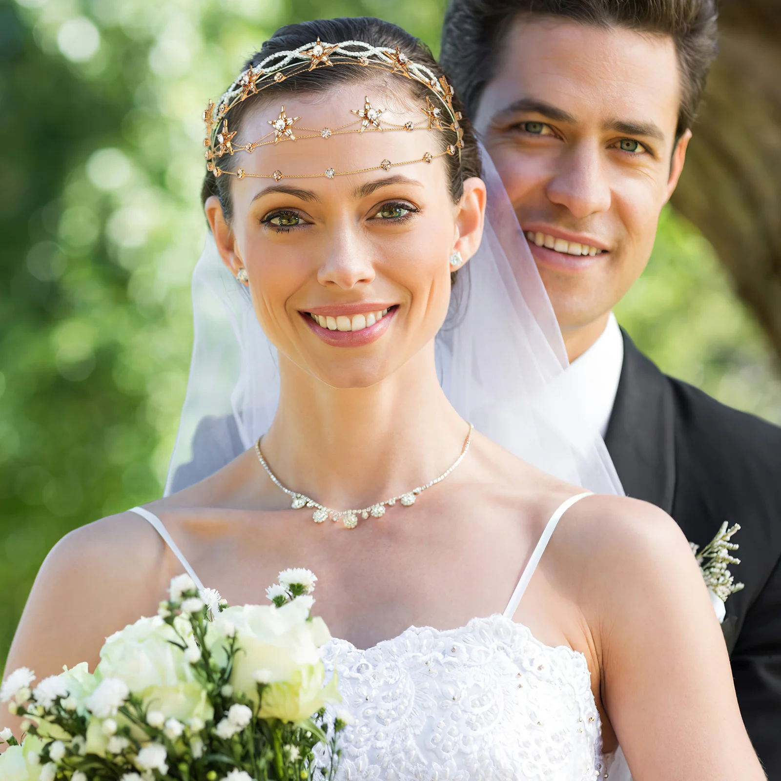 Rhinestones Stars Crown Bridal Tiara Multi-Tiered Design Wedding Headpiece Elegant Star Headdress for Valentine Prom Pageant
Rhinestones Stars Crown Bridal Tiara Multi-Tiered Design Wedding Headpiece Elegant Star Headdress for Valentine Prom Pageant