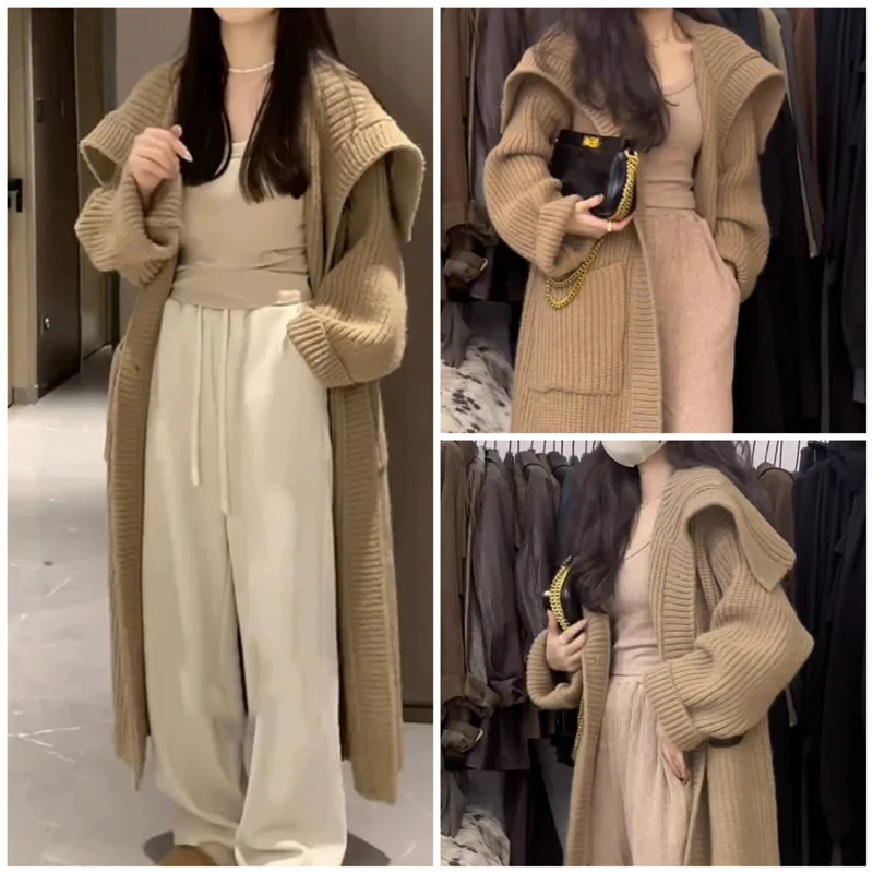 Women Knitted Cardigan Sweater Solid Casual Jumpers Coat Turn Down Collar Long Sleeve Longline Loose Fit Open Stitch 2025 Autumn
Women Knitted Cardigan Sweater Solid Casual Jumpers Coat Turn Down Collar Long Sleeve Longline Loose Fit Open Stitch 2025 Autumn