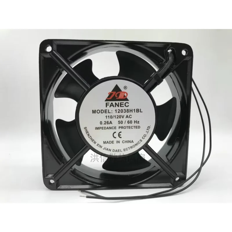 JD 12038H1BL AC 110/120 В 0,26 А 120x120x38 мм 2-проводной охлаждающий вентилятор для сервера
JD 12038H1BL AC 110/120 В 0,26 А 120x120x38 мм 2-проводной охлаждающий вентилятор для сервера