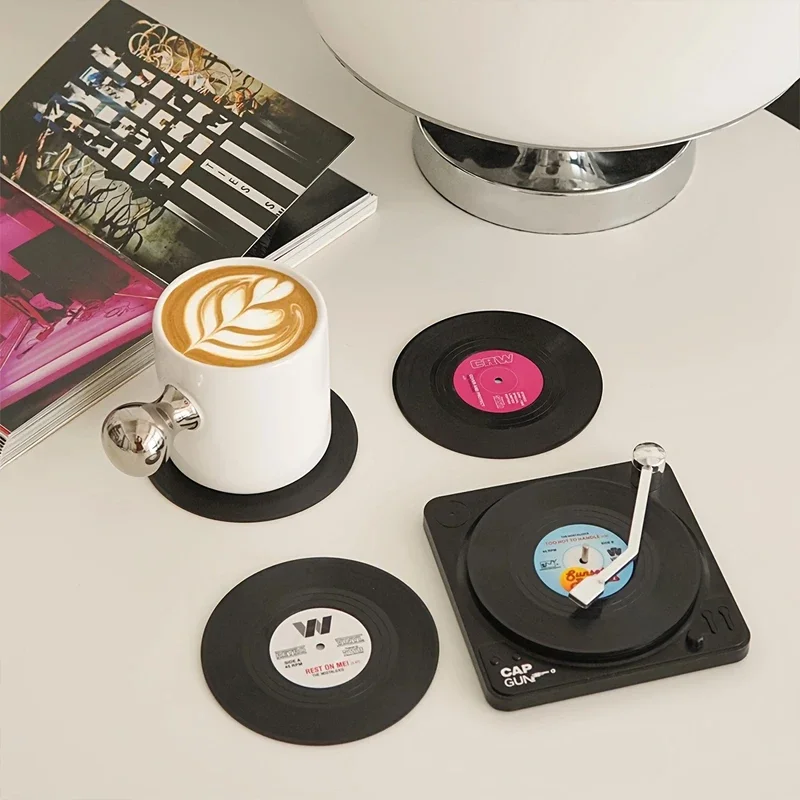 6Pcs Record Coaster with Player Storage Stand, Retro Vinyl Record Coaster, for Home Decoration, Non-Slip Insulated Coaster
6Pcs Record Coaster with Player Storage Stand, Retro Vinyl Record Coaster, for Home Decoration, Non-Slip Insulated Coaster