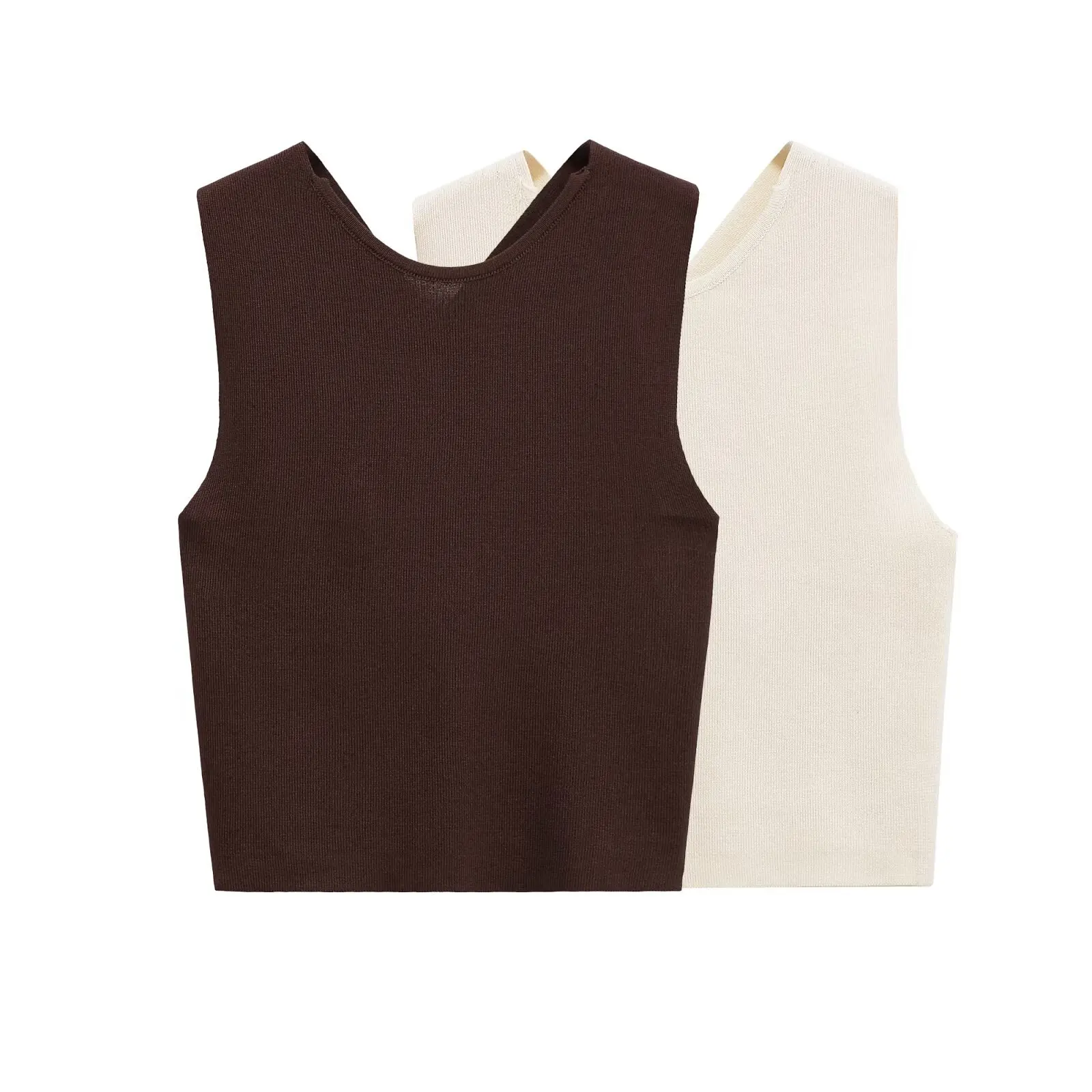 Slim Fit Knitted Vest Round Neck Back Split Summer New Style European And American Style Women's Top Fashionable Casual Wear
Slim Fit Knitted Vest Round Neck Back Split Summer New Style European And American Style Women's Top Fashionable Casual Wear