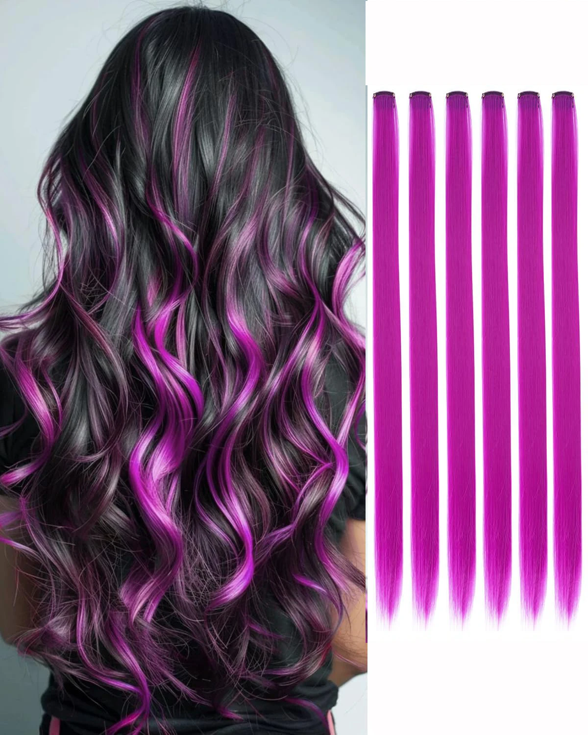 22Inch Synthetic Long Straight Clip In Hair Extensions High Temperature Hairpieces Rainbow Colors Hair Accessories for Women
22Inch Synthetic Long Straight Clip In Hair Extensions High Temperature Hairpieces Rainbow Colors Hair Accessories for Women