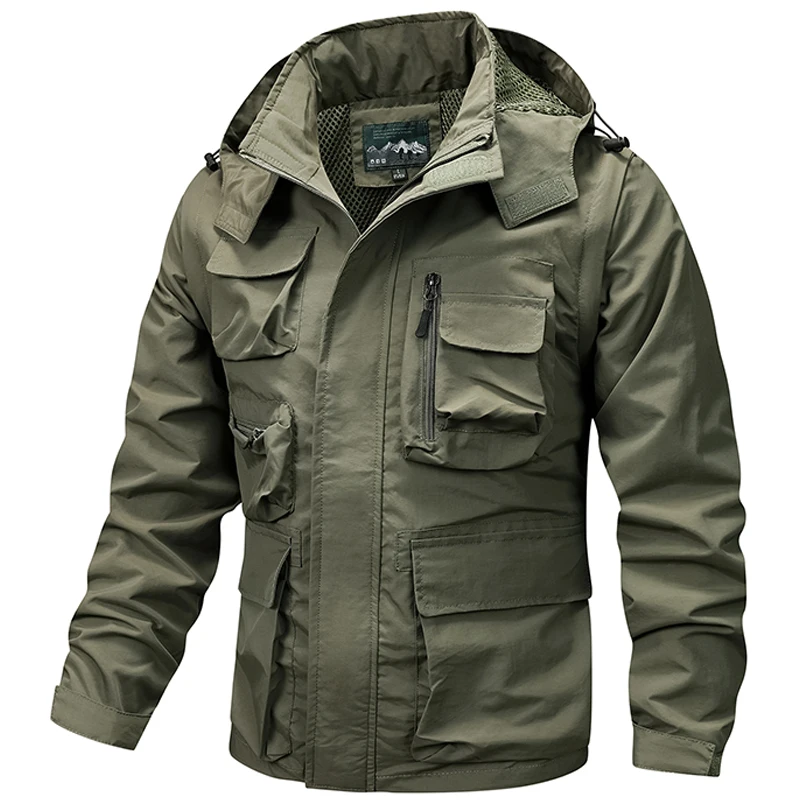 Men Outdoor Jacket Spring Autumn New Hooded Casual Jacket Men Windproof Windbreaker Coat Men Camping Lnterchange Jacket Male
Men Outdoor Jacket Spring Autumn New Hooded Casual Jacket Men Windproof Windbreaker Coat Men Camping Lnterchange Jacket Male