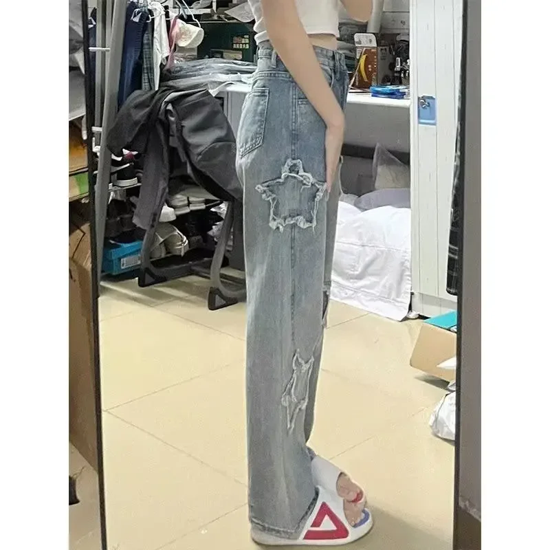 Vintage Streetwear Blue Jeans Woman Korean Fashion Denim Y2k High Waist Clothes Women's Pants Straight Jeans Woman 28599
Vintage Streetwear Blue Jeans Woman Korean Fashion Denim Y2k High Waist Clothes Women's Pants Straight Jeans Woman 28599
