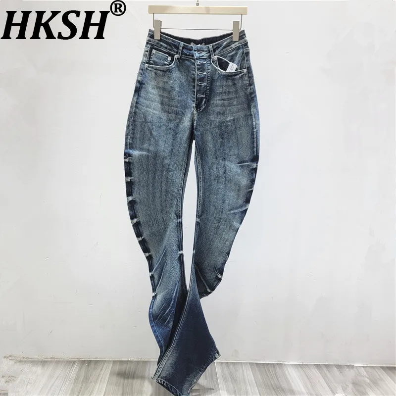 HKSH Women Vintage Jeans Distressed Washed Slim Fit Versatile Trend Elegant American Retro Denim Pants New Spring Summer HK20447
HKSH Women Vintage Jeans Distressed Washed Slim Fit Versatile Trend Elegant American Retro Denim Pants New Spring Summer HK20447