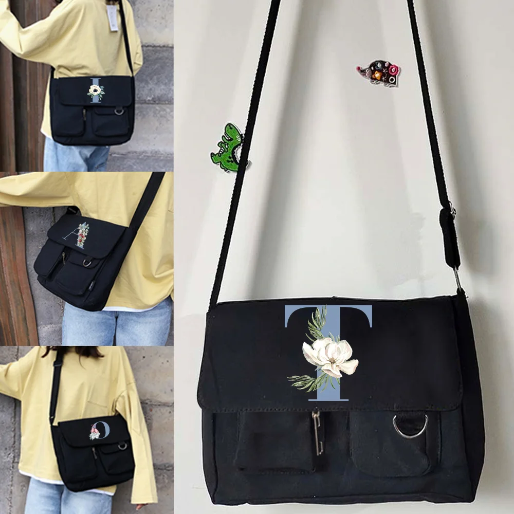 Messenger Crossbody Bag Lady Shopping Large Capacity Travel Canvas Unisex Casual Shoulder Bags blue Initial Name Series Print
Messenger Crossbody Bag Lady Shopping Large Capacity Travel Canvas Unisex Casual Shoulder Bags blue Initial Name Series Print