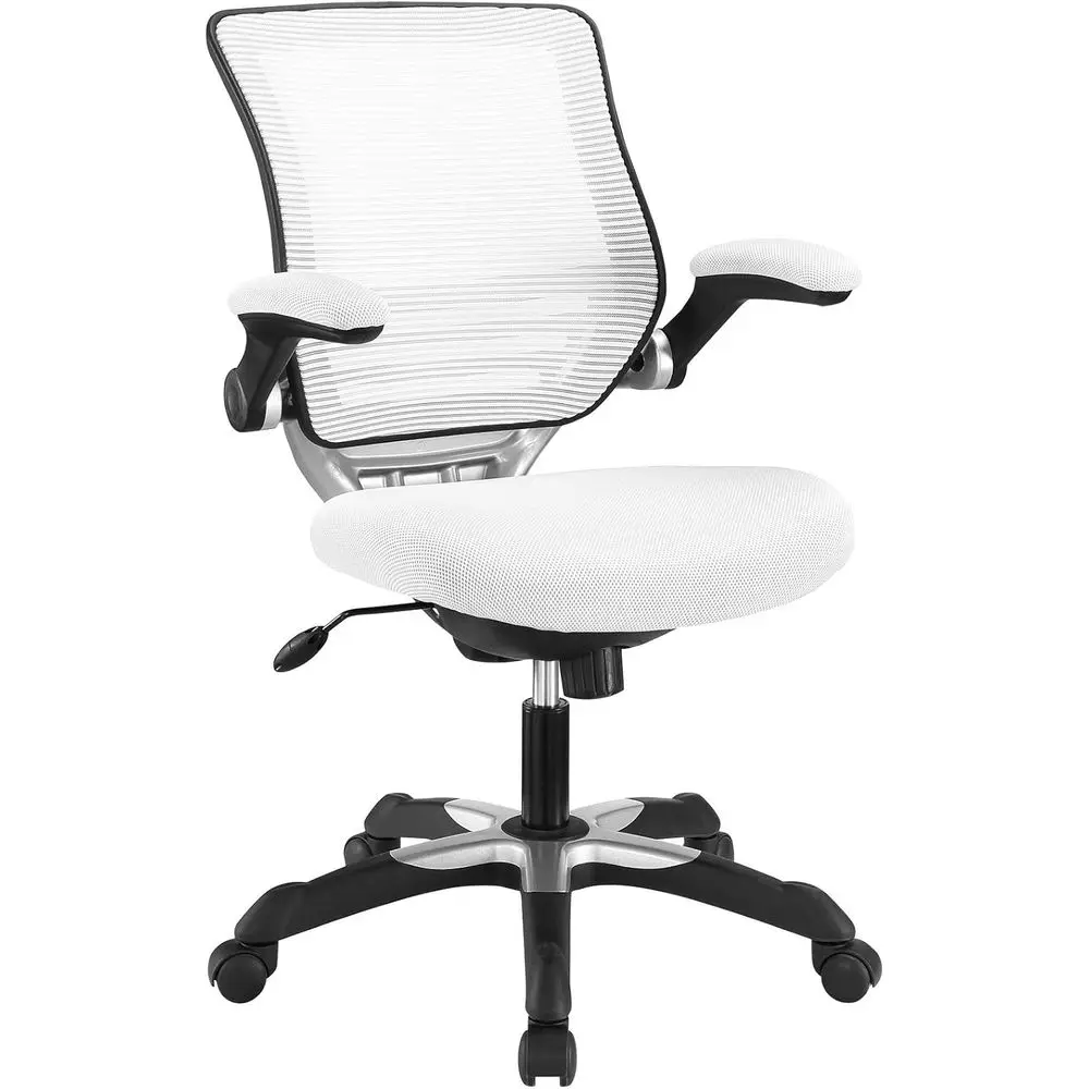 Mesh Back and Seat Office Chair in Black with Upholstered Arms in White
Mesh Back and Seat Office Chair in Black with Upholstered Arms in White