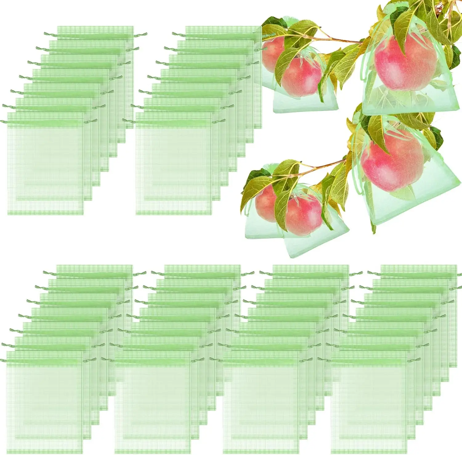 200 Pcs Fruit Protection Bags with Drawstring, Reusable Mesh Netting for Garden, Apple, Grapes, Tomatoes
200 Pcs Fruit Protection Bags with Drawstring, Reusable Mesh Netting for Garden, Apple, Grapes, Tomatoes