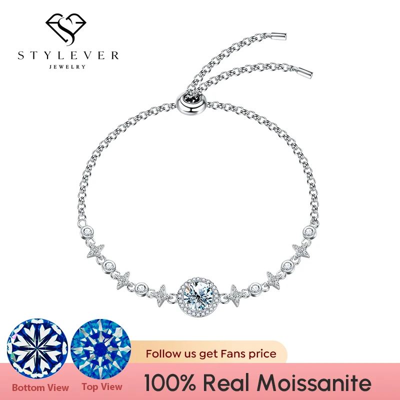Stylever Exquisite Real Moissanite Diamond Luxury Round Charm Halo Bracelet for Women Solid 925 Sterling Silver Fine Jewelry
Stylever Exquisite Real Moissanite Diamond Luxury Round Charm Halo Bracelet for Women Solid 925 Sterling Silver Fine Jewelry