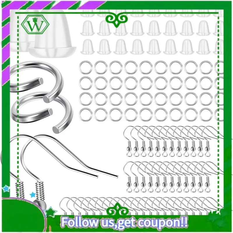 A18P-Hypo-Allergenic Earring Hooks(600Pcs) French Ear Wire For Jewelry Making Crafts DIY 100 Pairs For Jewelry Finding Parts
A18P-Hypo-Allergenic Earring Hooks(600Pcs) French Ear Wire For Jewelry Making Crafts DIY 100 Pairs For Jewelry Finding Parts