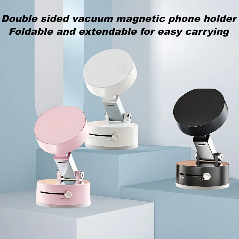 Double-Sided Vacuum Magnetic Stand, Rotatable Foldable Desktop Phone Holder for Hands-Free Use
Double-Sided Vacuum Magnetic Stand, Rotatable Foldable Desktop Phone Holder for Hands-Free Use