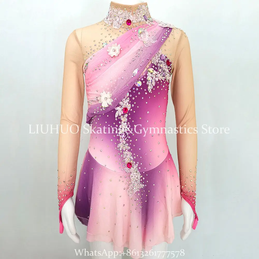 LIUHUO Ice Figure Skating Dress Women Pink Flowers Diamonds Professional Competition Ice Skating Wear
LIUHUO Ice Figure Skating Dress Women Pink Flowers Diamonds Professional Competition Ice Skating Wear