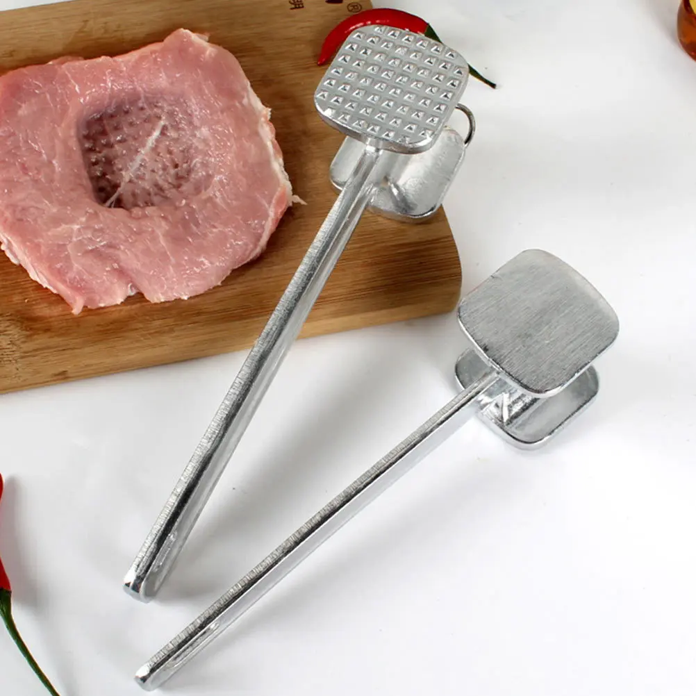 2Pcs Beef Steak Hammer Dual-Sided Meat Mallet Tenderizer Kitchen Tool Large Surface Aluminum Meat Pounder for Crushing Garlic
2Pcs Beef Steak Hammer Dual-Sided Meat Mallet Tenderizer Kitchen Tool Large Surface Aluminum Meat Pounder for Crushing Garlic