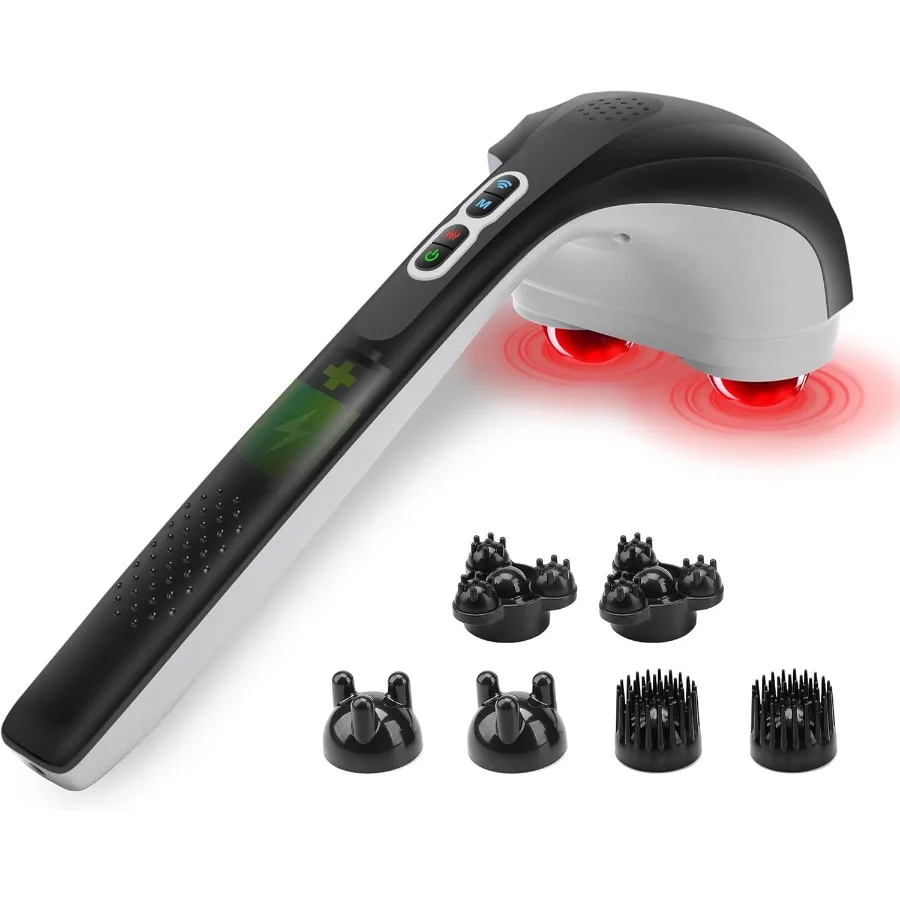 Cordless Handheld Back Massager with Heat Deep Tissue Percussion Massager for Neck Back Shoulders Calf and Legs 3 Sets of Dual
Cordless Handheld Back Massager with Heat Deep Tissue Percussion Massager for Neck Back Shoulders Calf and Legs 3 Sets of Dual