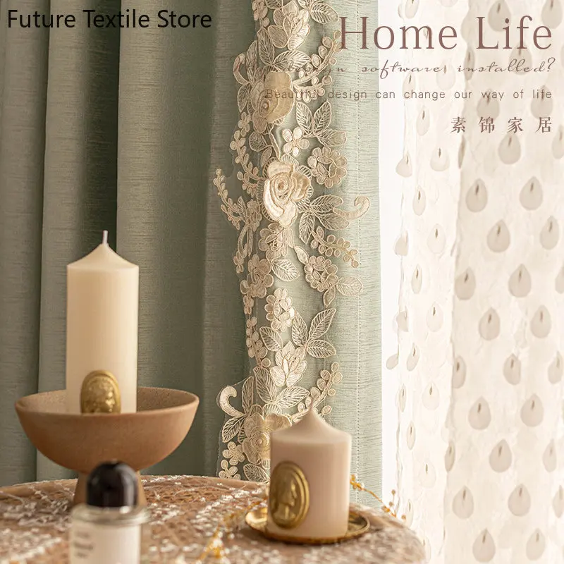 French style Curtains for Living dining room bedroom light luxury retro warm high precision satin high-end customized shading
French style Curtains for Living dining room bedroom light luxury retro warm high precision satin high-end customized shading
