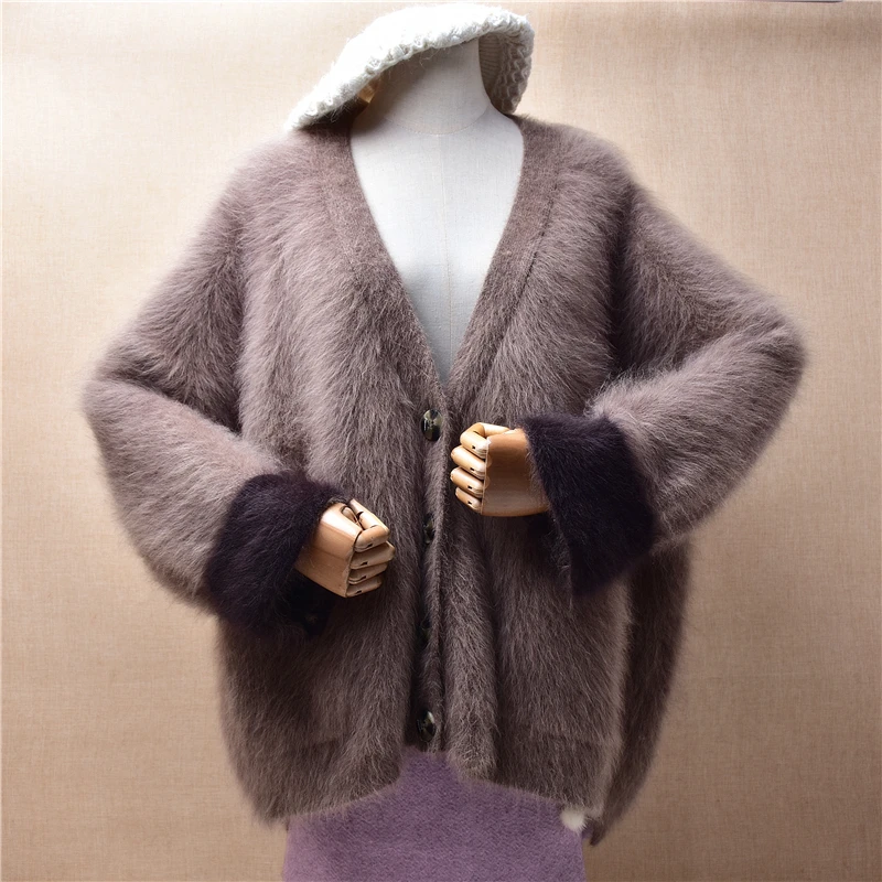 Cardigan Women Winter Clothes Mink Cashmere Knitted V-Neck Long Sleeves Loose Outerwears Tops Angora Fur Sweater Jersey Jacket
Cardigan Women Winter Clothes Mink Cashmere Knitted V-Neck Long Sleeves Loose Outerwears Tops Angora Fur Sweater Jersey Jacket