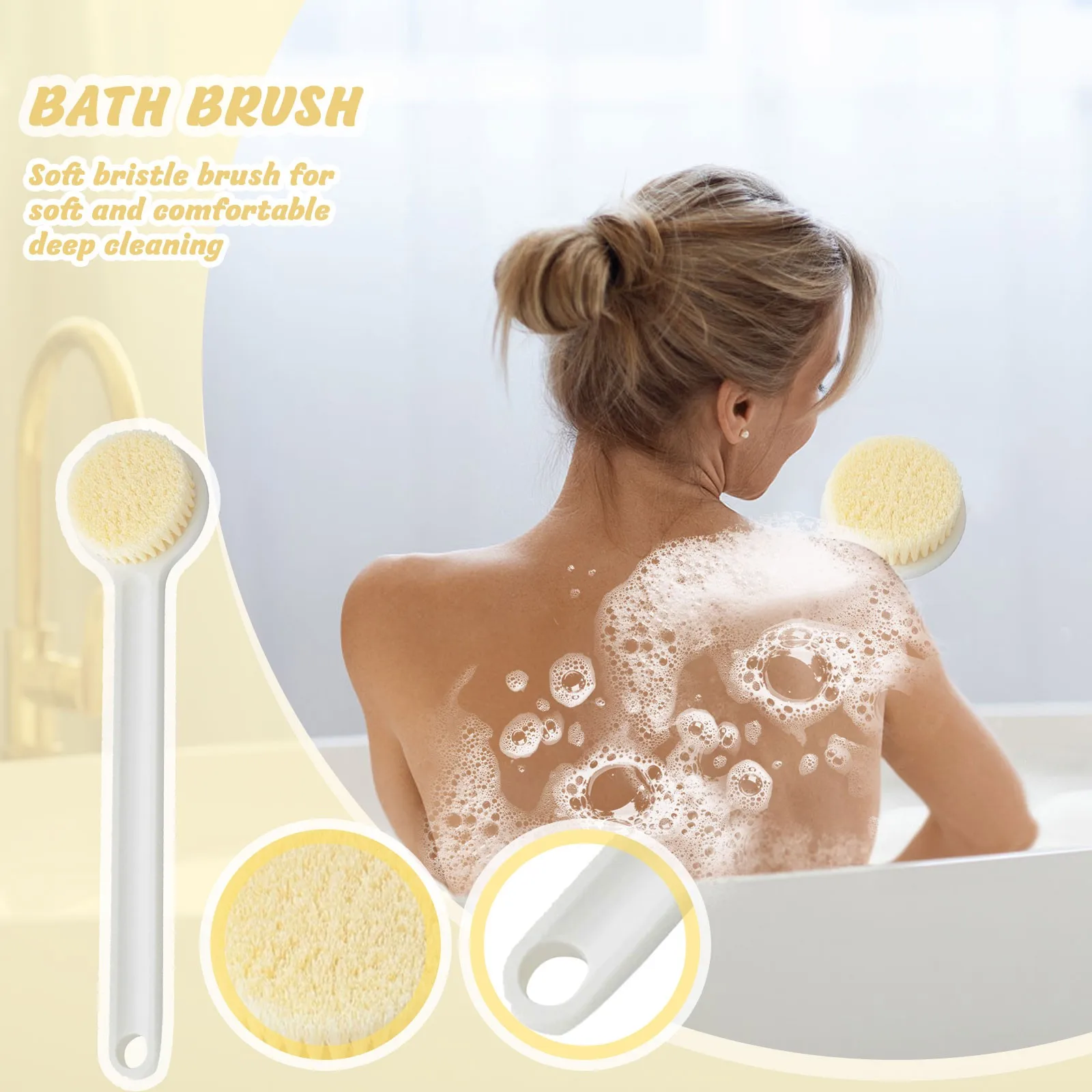 1pc Long Handle Body Exfoliating Scrubber Bath Brush Back Massage Showers Brushes SPA Foam Cleansing Brush Bath Accessories
1pc Long Handle Body Exfoliating Scrubber Bath Brush Back Massage Showers Brushes SPA Foam Cleansing Brush Bath Accessories