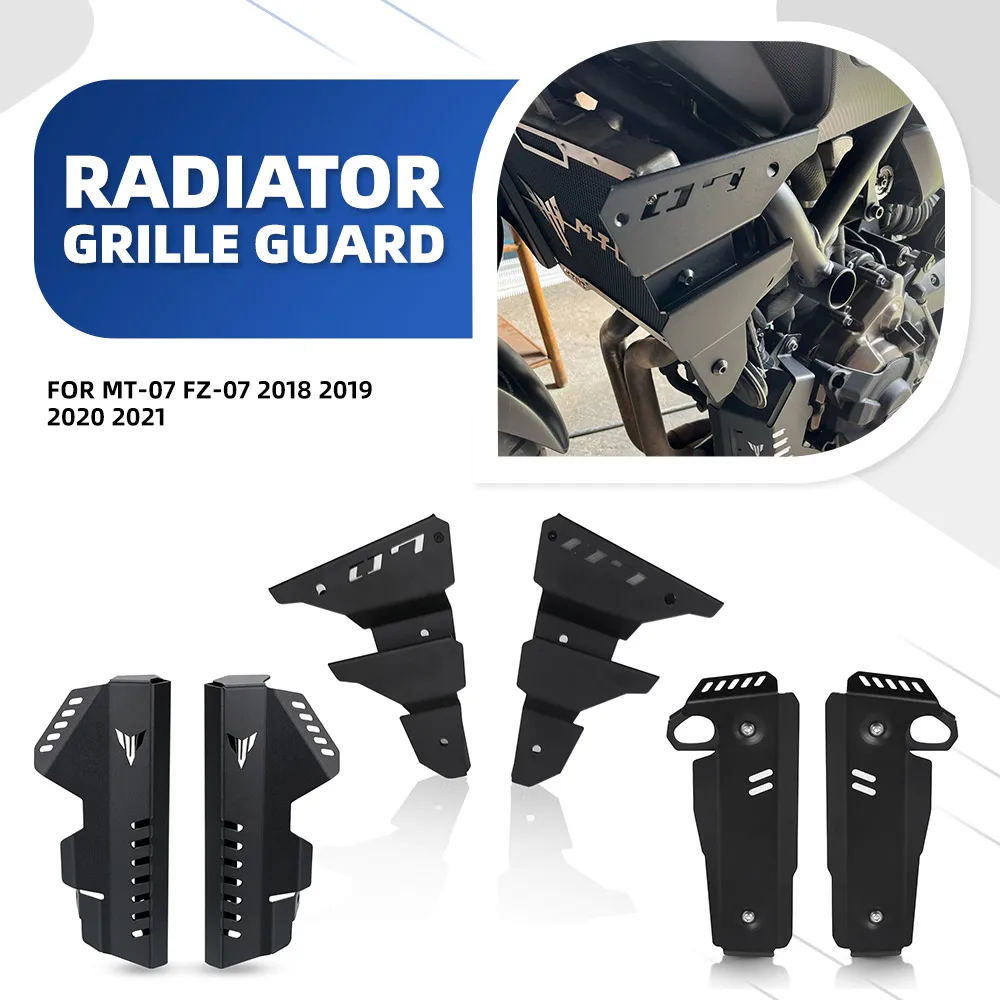 For YAMAHA MT07 FZ-07 2018 2019 2020 2021 Radiator Grill Guard Side Protective Cover Protector MT-07 FZ07 2013 2014 2015 2016
For YAMAHA MT07 FZ-07 2018 2019 2020 2021 Radiator Grill Guard Side Protective Cover Protector MT-07 FZ07 2013 2014 2015 2016