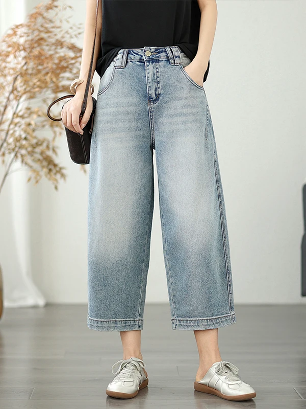 Unique Washed Denim Straight Leg Women's Jeans Slimming High Waist Cotton Blend Casual Summer New Arrival
Unique Washed Denim Straight Leg Women's Jeans Slimming High Waist Cotton Blend Casual Summer New Arrival