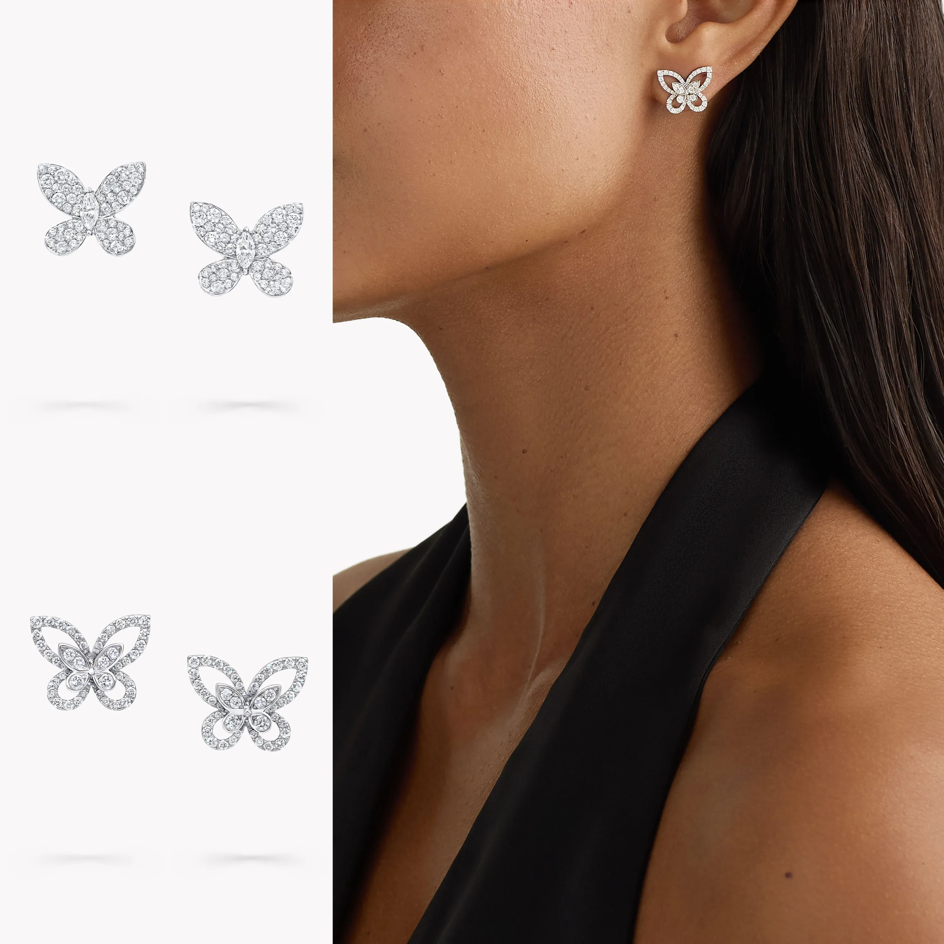 Deluxe Atmosphere S925 Butterfly Phantom Diamond Earrings Classic Fashion Party Workplace Versatile Jewelry - Mother's Day Gift
Deluxe Atmosphere S925 Butterfly Phantom Diamond Earrings Classic Fashion Party Workplace Versatile Jewelry - Mother's Day Gift