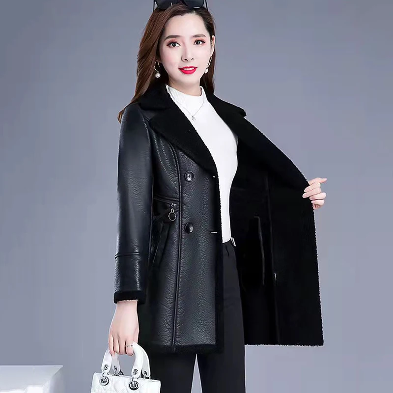 Fur All-in-One Coat Women Outerwear Fashion Loose Mid-Length Thicke Parka 2022 New Autumn Winter Leather Jacket Female Overcoat
Fur All-in-One Coat Women Outerwear Fashion Loose Mid-Length Thicke Parka 2022 New Autumn Winter Leather Jacket Female Overcoat