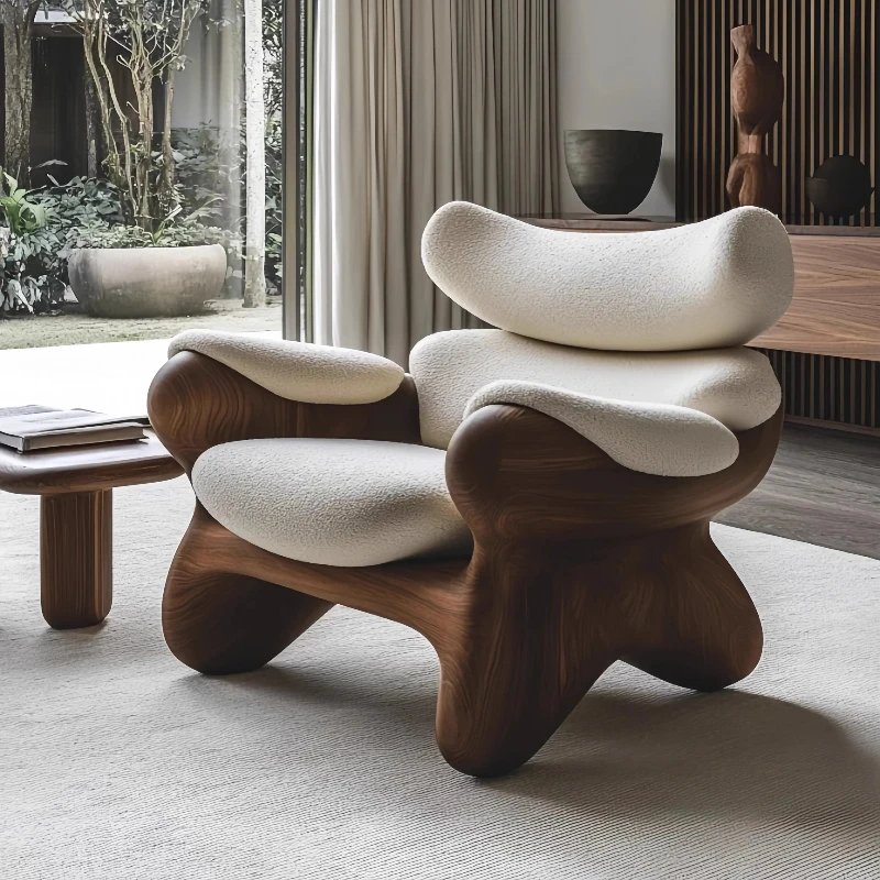 Modern comfortable lazy solid wood sofa chair designer high-end model room soft decoration living room casual armrest recliner
Modern comfortable lazy solid wood sofa chair designer high-end model room soft decoration living room casual armrest recliner