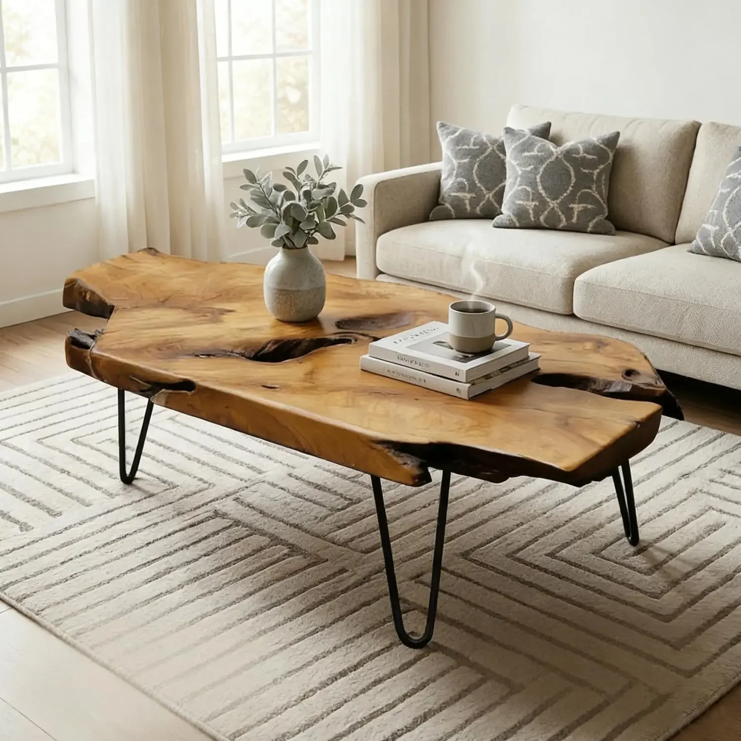 Natural Wood Live Edge Coffee Table Handcrafted Living Room Furniture Unique Grain Pattern Modern Rustic
Natural Wood Live Edge Coffee Table Handcrafted Living Room Furniture Unique Grain Pattern Modern Rustic