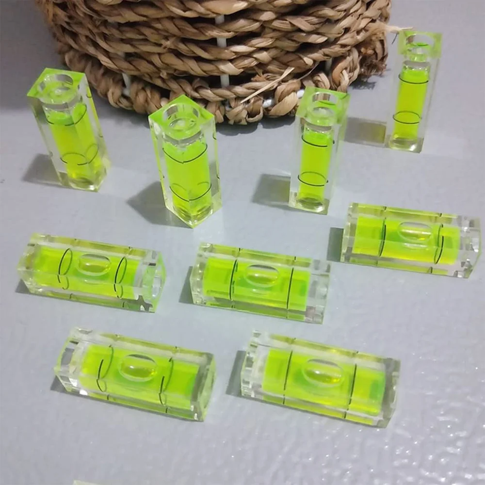 10Pcs Mini Bubble Spirit Level 10X10X29mm Square Levels for Wall Frames Art Displays Picture Hanging RV Tripod Measuring HOT
10Pcs Mini Bubble Spirit Level 10X10X29mm Square Levels for Wall Frames Art Displays Picture Hanging RV Tripod Measuring HOT