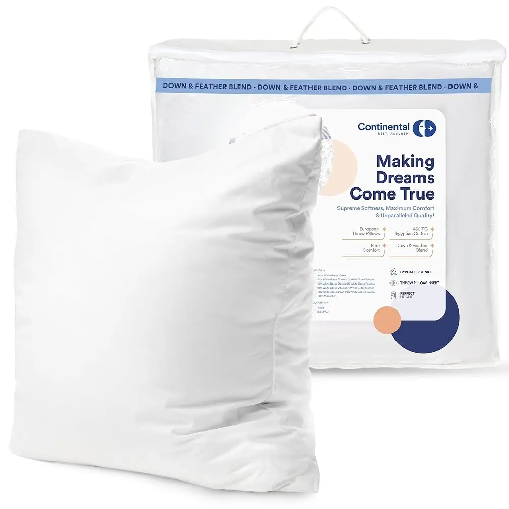 Decorative Throw Pillow Goose Down And Feather Fill 50/50, 26X26 H, White
Decorative Throw Pillow Goose Down And Feather Fill 50/50, 26X26 H, White