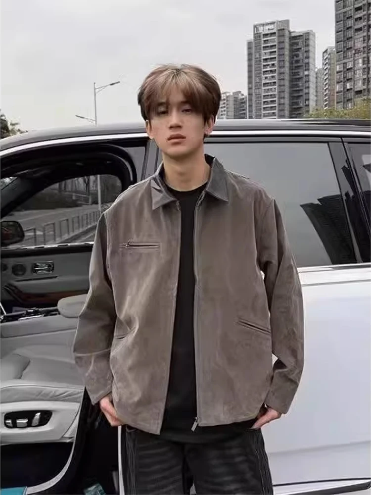 Американская рабочая одежда в стиле ретро, мужская осенняя модная элитная одежда с бархатным воротником Cleanfit, повседневная куртка на молнии из искусственной кожи
Американская рабочая одежда в стиле ретро, мужская осенняя модная элитная одежда с бархатным воротником Cleanfit, повседневная куртка на молнии из искусственной кожи