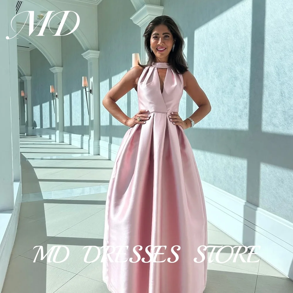 MD Elegant Halter Formal Evening Dresses Ankle-Length Dubai Arabic Women Sleeveless Prom Gown Vestidos De Fiesta Customized 2025
MD Elegant Halter Formal Evening Dresses Ankle-Length Dubai Arabic Women Sleeveless Prom Gown Vestidos De Fiesta Customized 2025