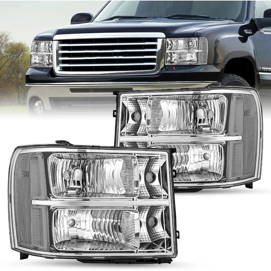 Fits for 07-13 GMC Sierra 1500 07-14 GMC Sierra 2500HD 3500HD Headlight Assembly Replacement OE factory Style Pair LH+RH
Fits for 07-13 GMC Sierra 1500 07-14 GMC Sierra 2500HD 3500HD Headlight Assembly Replacement OE factory Style Pair LH+RH