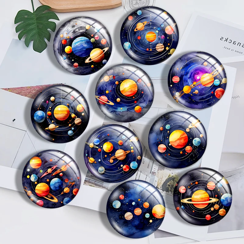Watercolour solar system space 12mm14mm/16mm/18mm/20mm/25mm/30mm Round photo glass cabochon demo flat back Making findings
Watercolour solar system space 12mm14mm/16mm/18mm/20mm/25mm/30mm Round photo glass cabochon demo flat back Making findings