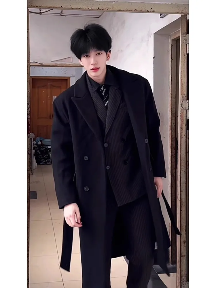 Bla Woolen Coat Men's Autumn Winter Korean Sle Mysterious Literature Civilian Long over Knee Windbreaker Faionable Yout...
Bla Woolen Coat Men's Autumn Winter Korean Sle Mysterious Literature Civilian Long over Knee Windbreaker Faionable Yout...