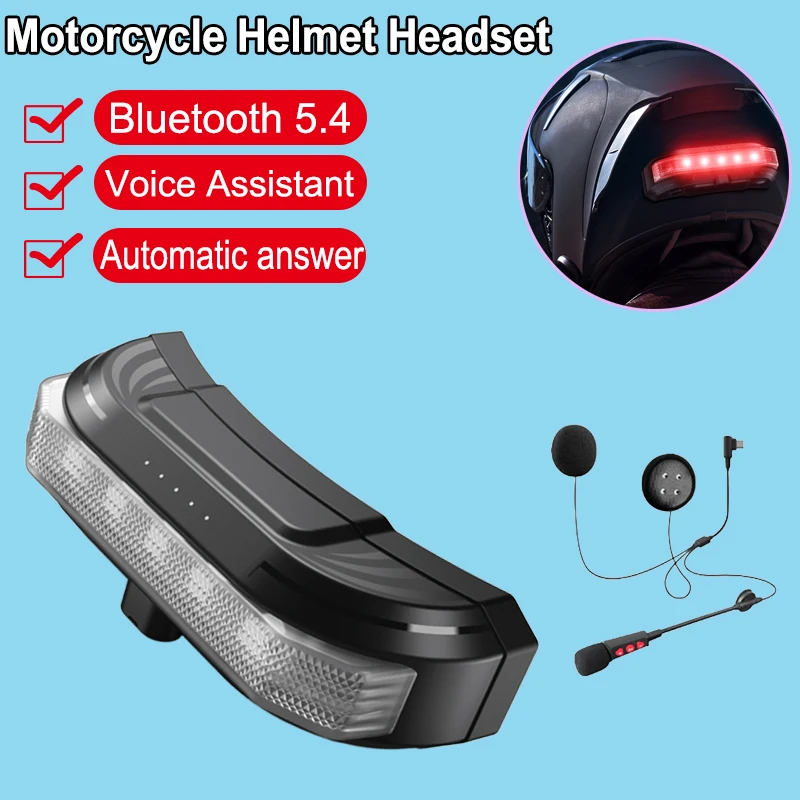 Bluetooth 5.4 Motorcycle Helmet Headset Waterproof Auto Answer Wireless Hands-Free Call with Tail Light Motorcycle Headphones
Bluetooth 5.4 Motorcycle Helmet Headset Waterproof Auto Answer Wireless Hands-Free Call with Tail Light Motorcycle Headphones