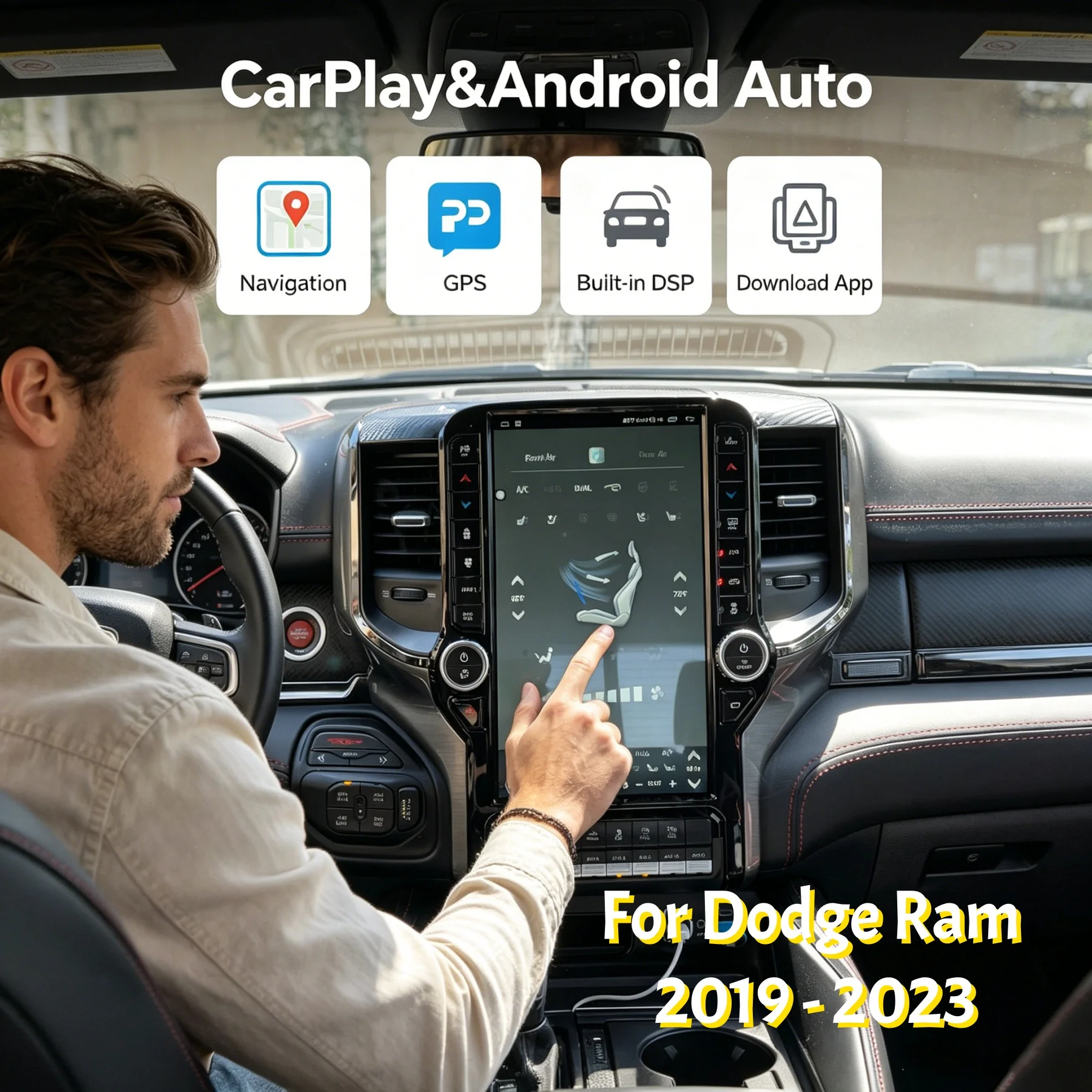 13.6 INCH Android Touch Screen For Dodge RAM 1500 2500 3500 2019-2023 Car Radio Stereo Multimedia Auto Player Navi GPS Head Unit
13.6 INCH Android Touch Screen For Dodge RAM 1500 2500 3500 2019-2023 Car Radio Stereo Multimedia Auto Player Navi GPS Head Unit