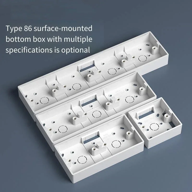 5 Pcs Type 86 Exposed Bottom Switch Socket Junction Box PVC Thickened Wire Concealed Ultra-thin Wiring Box for Home Improvement
5 Pcs Type 86 Exposed Bottom Switch Socket Junction Box PVC Thickened Wire Concealed Ultra-thin Wiring Box for Home Improvement