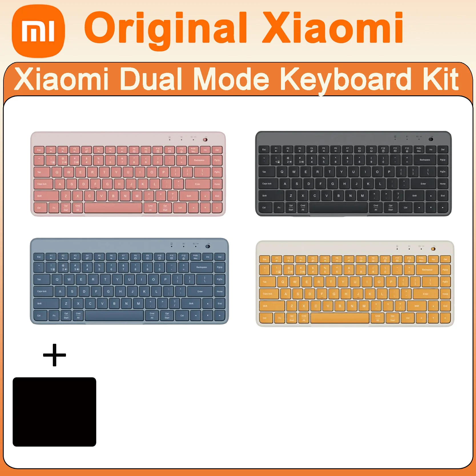 Original Xiaomi Colorful Portable Dual Mode Keyboard Kit Wireless 2.4GHz Bluetooth Multi Device Connection With Split Holder
Original Xiaomi Colorful Portable Dual Mode Keyboard Kit Wireless 2.4GHz Bluetooth Multi Device Connection With Split Holder