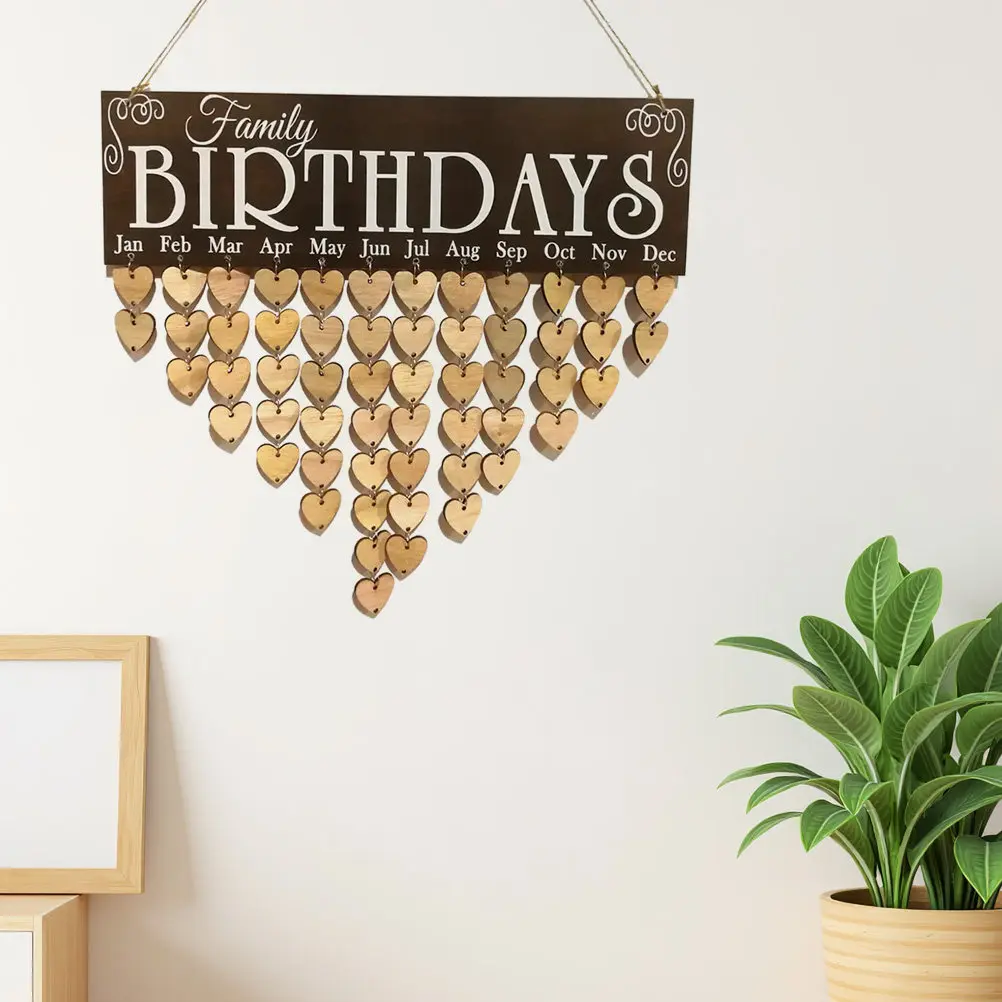 Birthdays Wooden DIY Calendar Hanging Plaque 12x5cm 16x47x2 Inch Home Wall Decor Family Birthday Reminder 1 Plaque 1 Rope 50
Birthdays Wooden DIY Calendar Hanging Plaque 12x5cm 16x47x2 Inch Home Wall Decor Family Birthday Reminder 1 Plaque 1 Rope 50