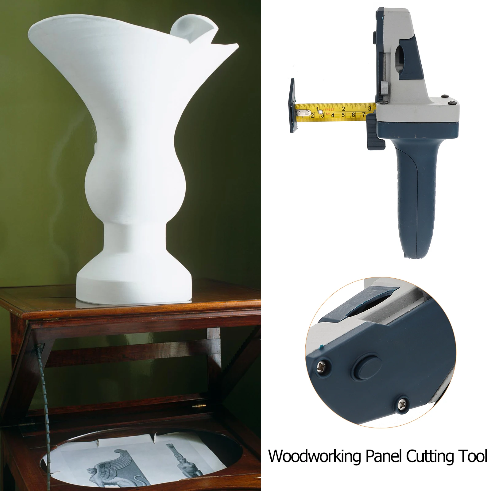 1 set Drywall Cutter Gypsum Board Cutting Tool Hand Push Cutter For Plasterboard Foams Cardboard Blade Storage Precise Locking
1 set Drywall Cutter Gypsum Board Cutting Tool Hand Push Cutter For Plasterboard Foams Cardboard Blade Storage Precise Locking