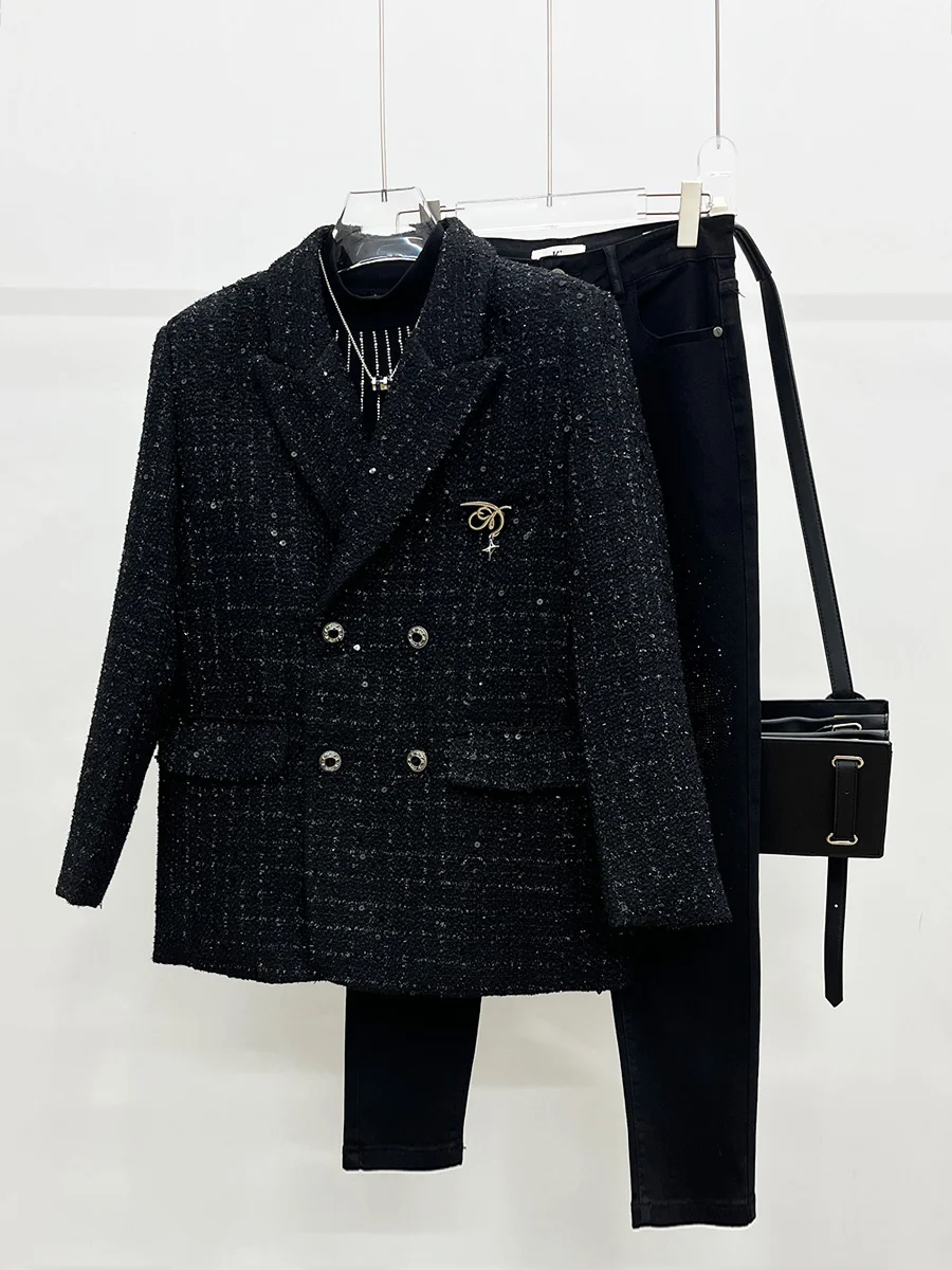 Autumn Winter Men's Double Breasted Suit Jacket Casual Loose Shoulder Pad Thick Woolen Fashionable Youth Popular Long Sleeve
Autumn Winter Men's Double Breasted Suit Jacket Casual Loose Shoulder Pad Thick Woolen Fashionable Youth Popular Long Sleeve