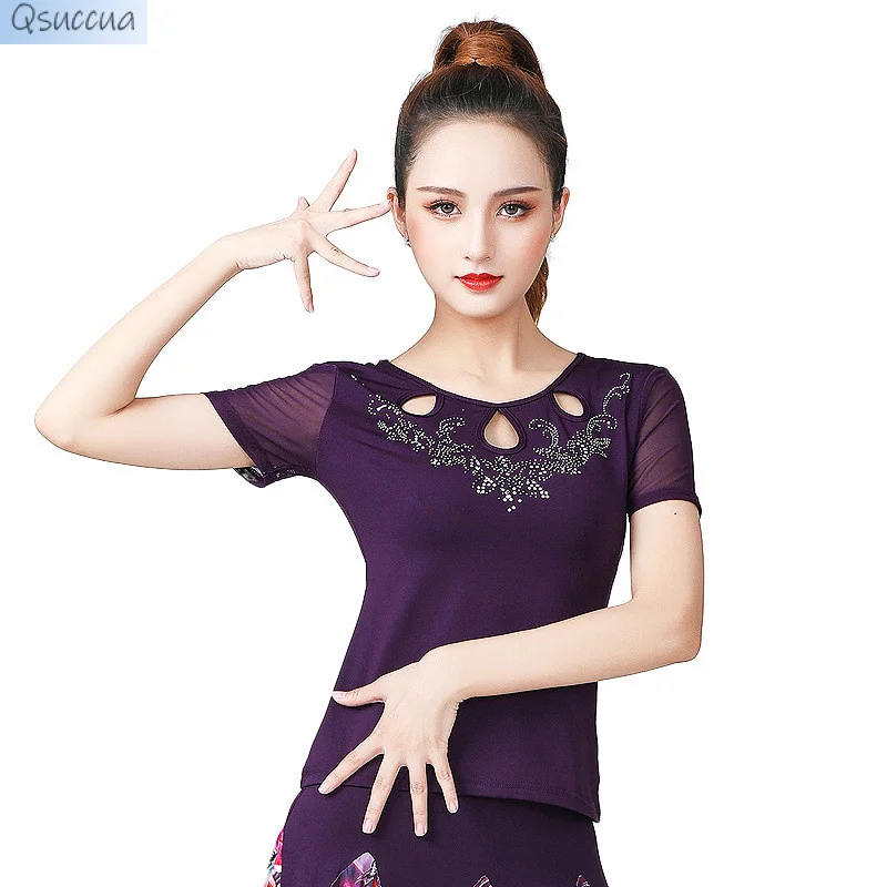New Latin dance Top Short Sleeve Performance Competition Dress Modern Dance Dress Training Dress National Standard Dance Dress
New Latin dance Top Short Sleeve Performance Competition Dress Modern Dance Dress Training Dress National Standard Dance Dress