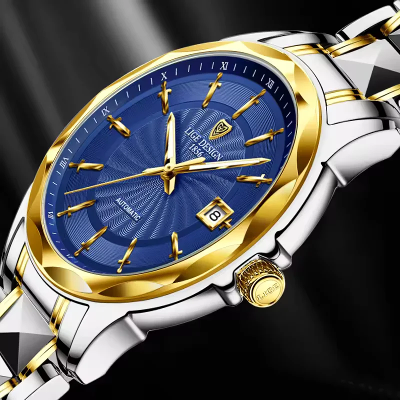 LIGE Top Brand Luxury Sapphire Waterproof Automatic Mechanical Wristwatches For Men Fashion Business Watch Men Montre Homme+BOX
LIGE Top Brand Luxury Sapphire Waterproof Automatic Mechanical Wristwatches For Men Fashion Business Watch Men Montre Homme+BOX