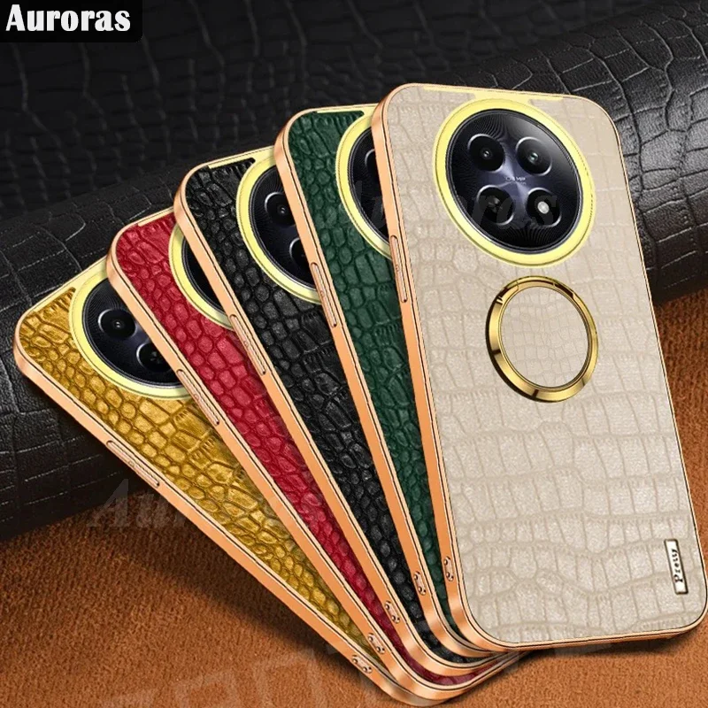 Auroras For Realme 12 Pro 5G Case With Magnetic Ring Luxury Crocodile Texture Leather Silicone Shell For 12 Pro Plus Back Cover
Auroras For Realme 12 Pro 5G Case With Magnetic Ring Luxury Crocodile Texture Leather Silicone Shell For 12 Pro Plus Back Cover
