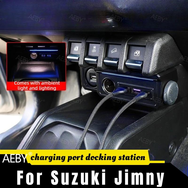 For Suzuki Jimny 2019-2026 USB power outlet panel,Center console USB charger power extender,expansion dock,Accessories
For Suzuki Jimny 2019-2026 USB power outlet panel,Center console USB charger power extender,expansion dock,Accessories