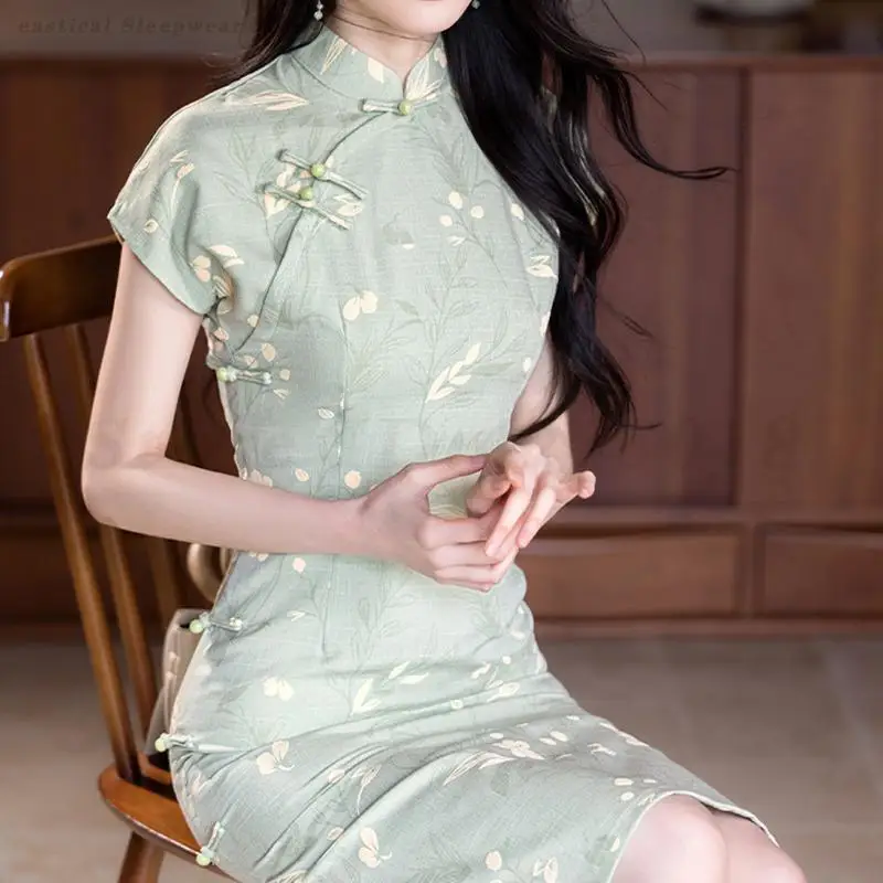 Традиционный Cheongsam с воротником-стойкой, большой размер 3XL, Vestidos, китайское вечернее платье, новое летнее винтажное платье Ципао с принтом
Традиционный Cheongsam с воротником-стойкой, большой размер 3XL, Vestidos, китайское вечернее платье, новое летнее винтажное платье Ципао с принтом