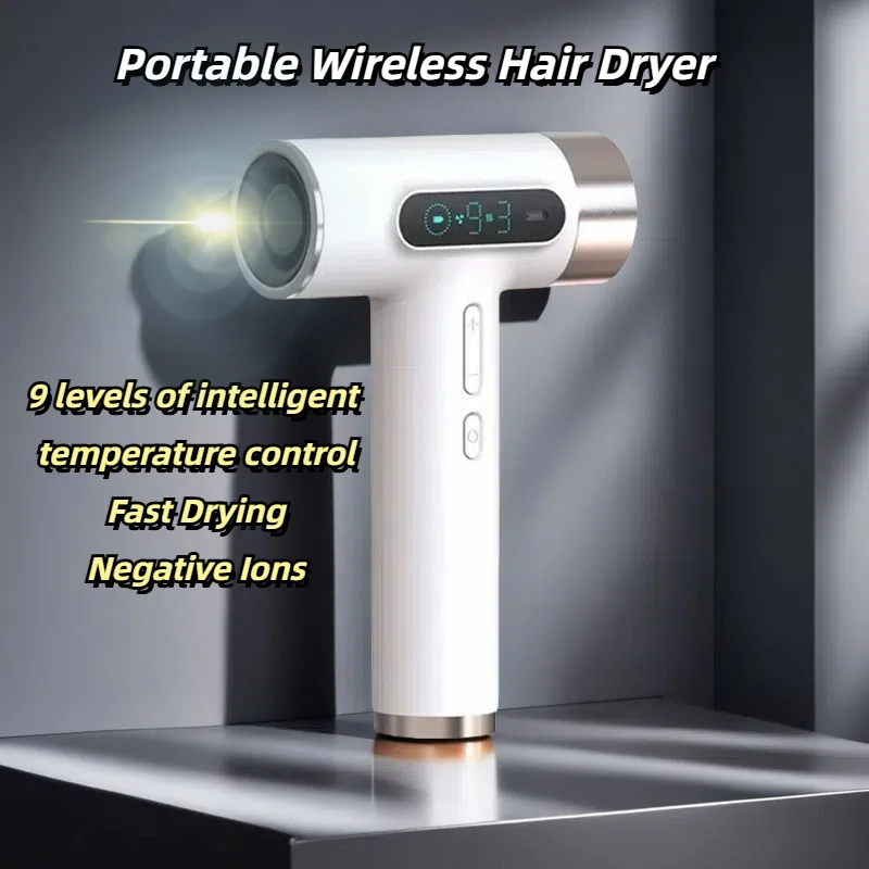 High Speed 100000RPM New Super Portable Wireless USB Charging Hair Dryer Power Wireless Cold/Hot Air Negative Ions 2600mAh
High Speed 100000RPM New Super Portable Wireless USB Charging Hair Dryer Power Wireless Cold/Hot Air Negative Ions 2600mAh