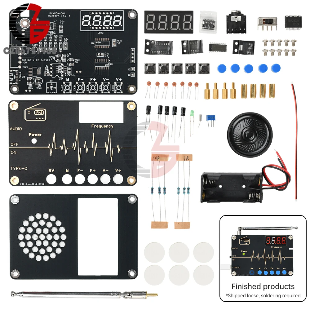 DC 5V DIY Digital FM Radio Kit 87-108MHz Adjustable Frequency RDA5807M FM Electronic Soldering Practice Assembly DIY Loose Parts
DC 5V DIY Digital FM Radio Kit 87-108MHz Adjustable Frequency RDA5807M FM Electronic Soldering Practice Assembly DIY Loose Parts