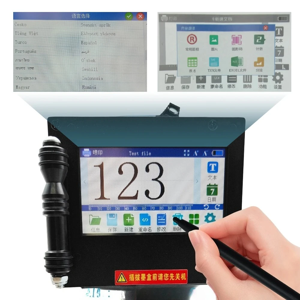 2D Code Printing Equipment Handheld Inkjet Coding MachineHand Printer Quick Dry Ink Portable Date Code Printer Barcode /
2D Code Printing Equipment Handheld Inkjet Coding MachineHand Printer Quick Dry Ink Portable Date Code Printer Barcode /