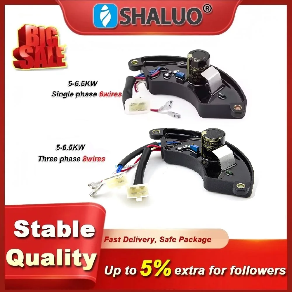 6 Wires 5KW AVR Universal Petrol Generator Stabilizer Automatic Voltage Regulator 220V Single Phase Control Board 400V 470UF
6 Wires 5KW AVR Universal Petrol Generator Stabilizer Automatic Voltage Regulator 220V Single Phase Control Board 400V 470UF